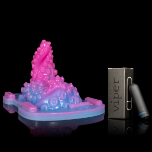 Vibrador Grinder Stella com tentáculos texturizados e base roçadora da Monster D

