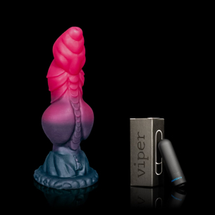 Vibrador Anal Reaper da Monster D com textura ondulada e nó volumoso

